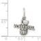 Sterling Silver Antiqued I Love Volleyball Charm Sports Jewerly 15mm x 17mm